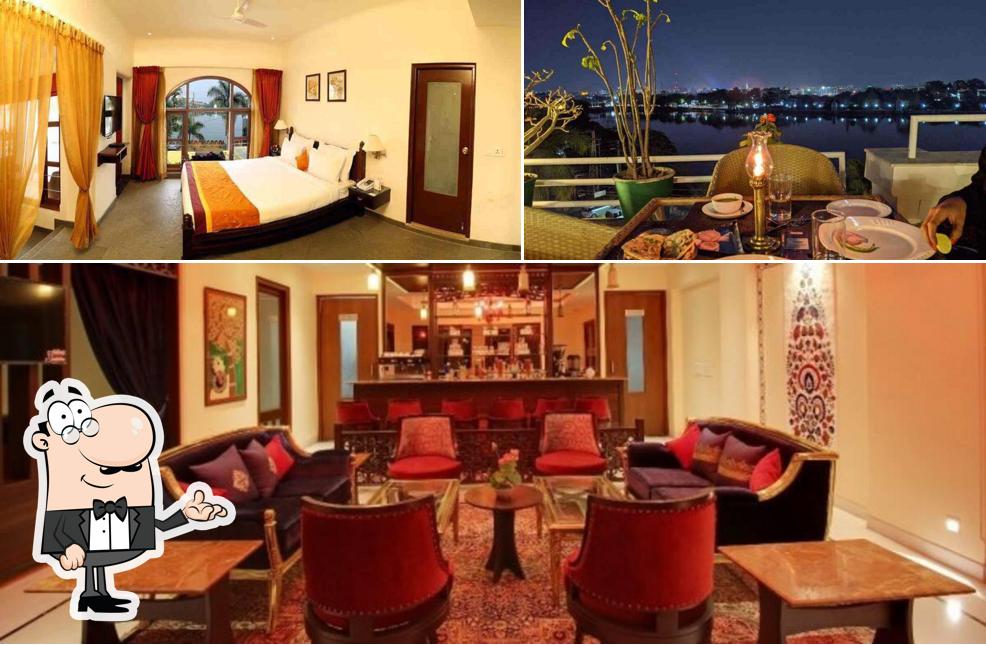 The interior of Brahma Kamal Restaurant