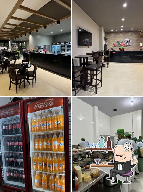 O interior do Pizza Dom Rodrigo - Sinop