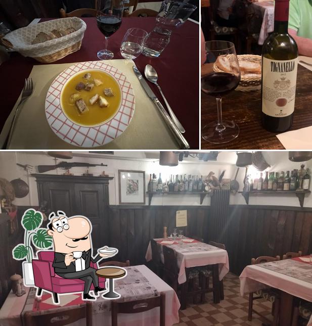 Tra le diverse cose da Osteria Riva si possono trovare la interni e alcol