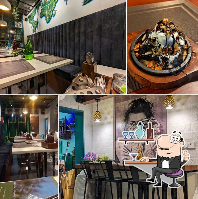 Take a seat at one of the tables at Magpie Cafe
