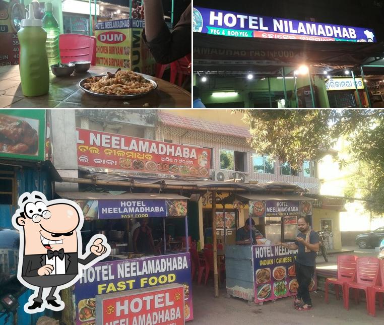 The exterior of Hotel Neela Madhaba
