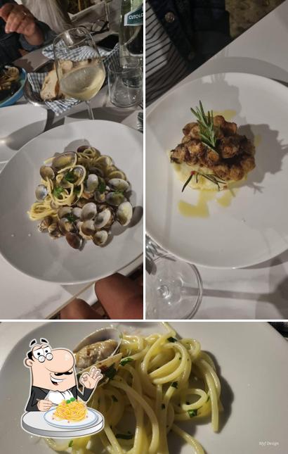 Spaghetti alla carbonara al G 70 Beach Restaurant