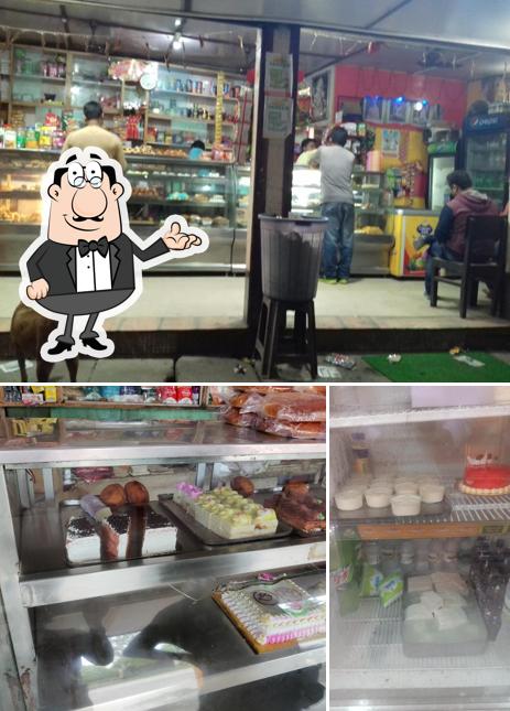 The interior of Manjushree bakery and sweets