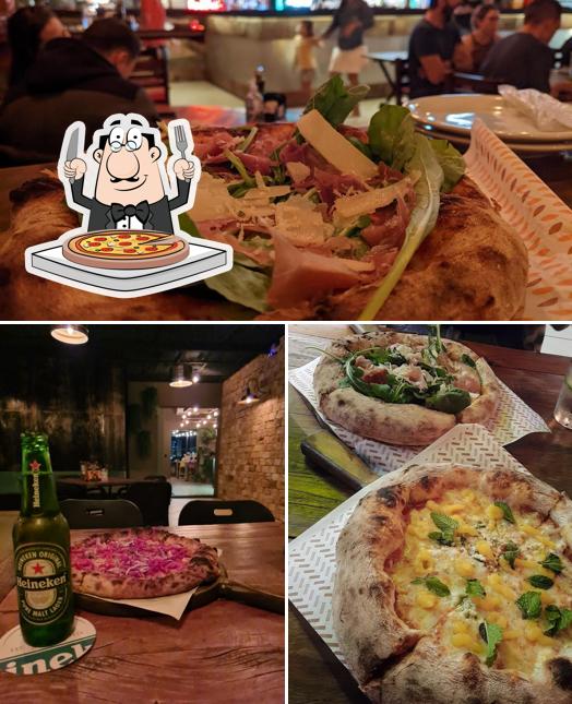 No Terraço Pizza Bar, você pode provar pizza