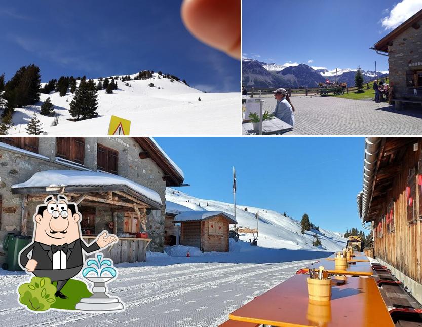 Guarda l'area esterna di Prätschalp Beizli