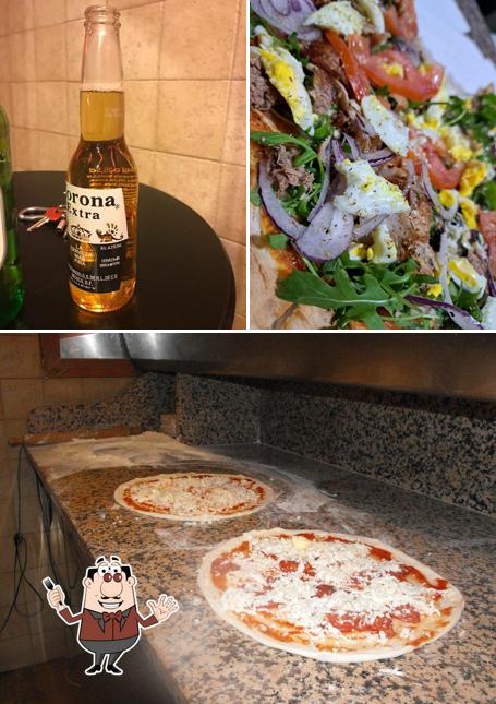 La immagine di cibo e birra da Adam Pizza e Kebab