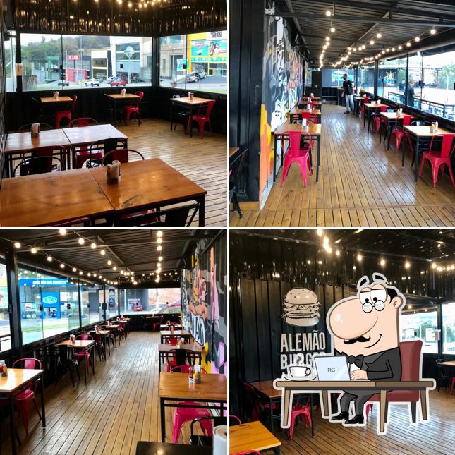 O interior do Alemão Burger - Hamburgueria Votorantim