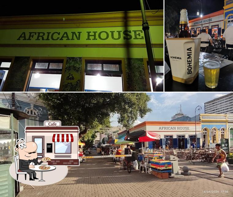 O exterior do African House - Centro