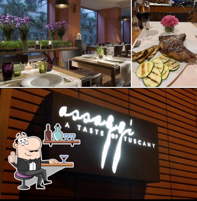 Guarda la foto che raffigura la interni e cibo di Assaggi Restaurant