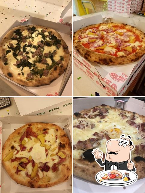 A Pizzeria da asporto Baci Abbracci, puoi assaggiare una bella pizza