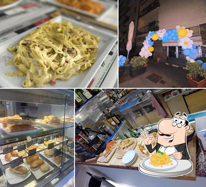 Spaghetti alla carbonara al Bar Chiarlitti