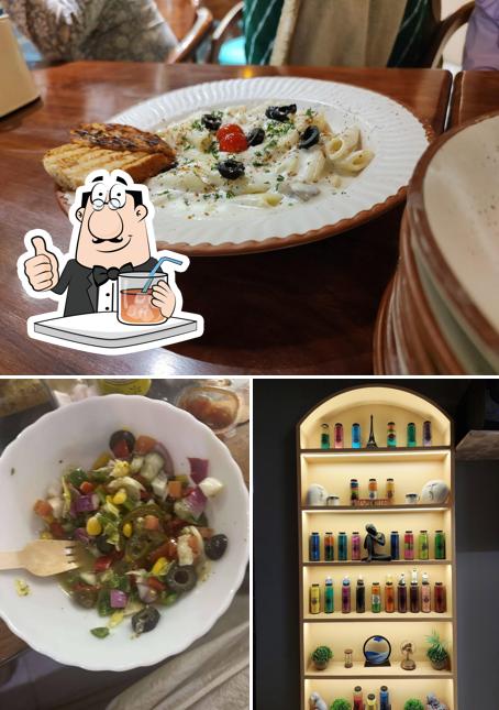 Among various things one can find drink and food at Crisp Cafe