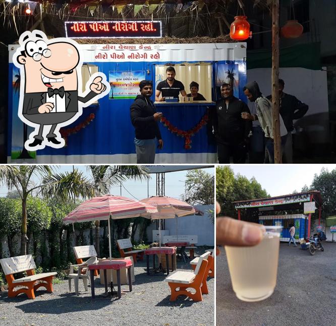 Take a look at the picture depicting interior and food at Nira Kendra