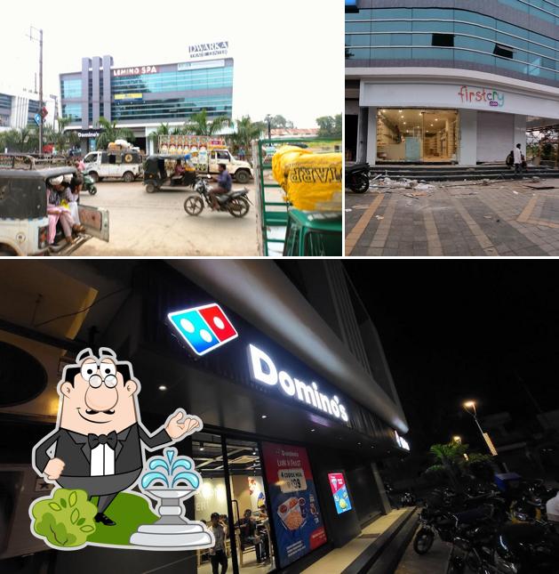 The exterior of Domino's Pizza