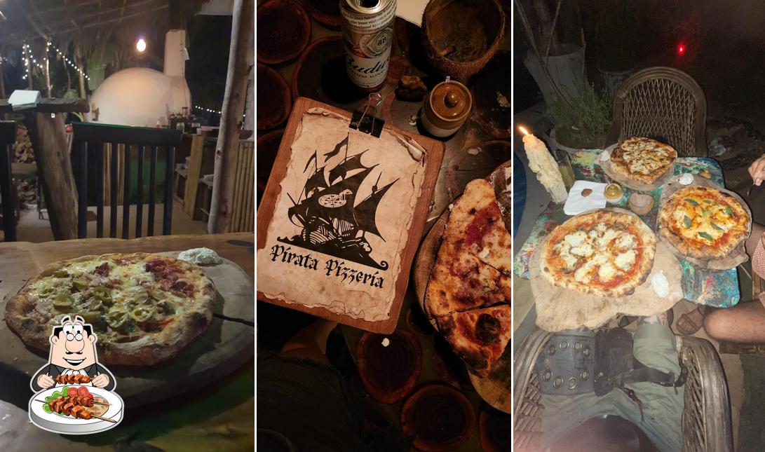 Food at Pirata pizzeria