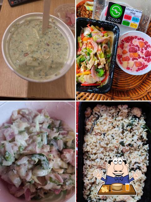 Clam chowder at Swap-Protein Starters, Guilt-Free Bowls & Salads