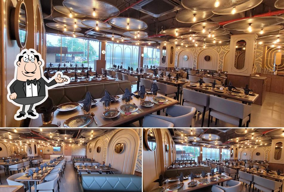 The interior of Thakkar's Bawarchi Restaurant
