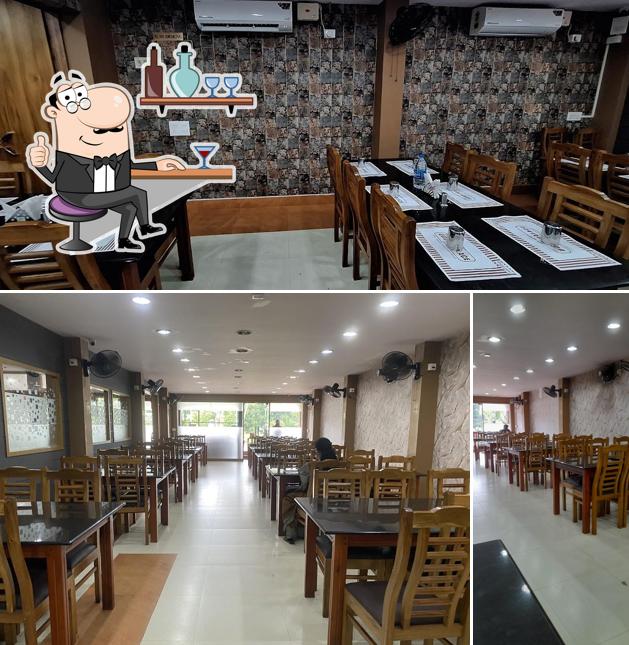 The interior of Hotel New Udupi Palace