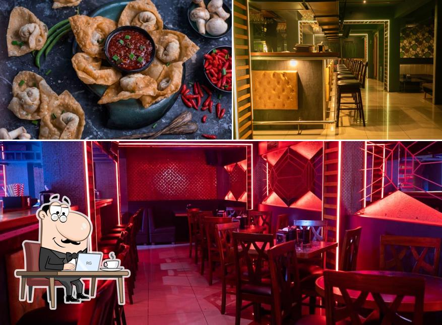 The image of The Last Stop Lounge Bar’s interior and food