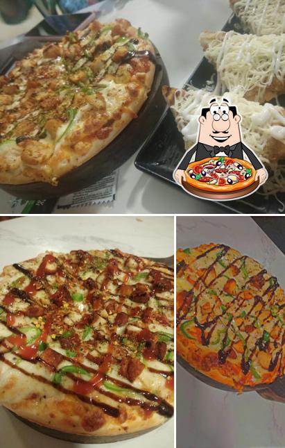 Pick pizza at Cafe +