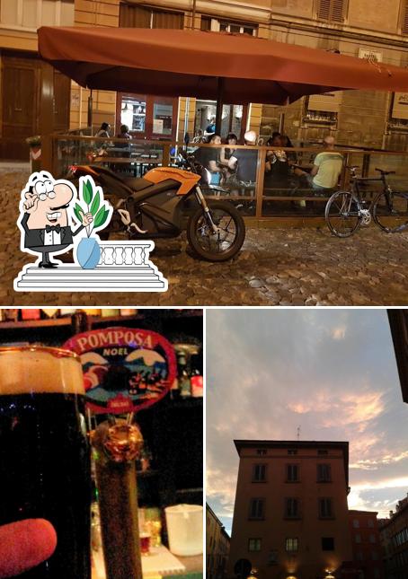 La esterno e birra del ristorante