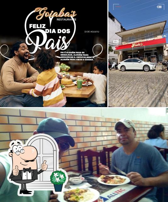 Esta é a ilustração mostrando exterior e interior a Restaurante Goiaba
