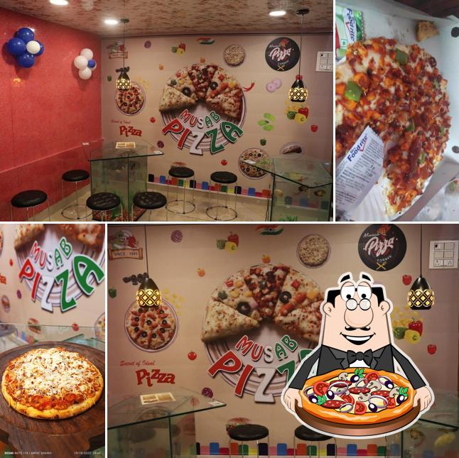 At MUSAB PIZZA CORNER, you can enjoy pizza