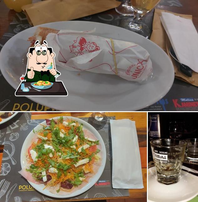 La cibo e alcol del ristorante