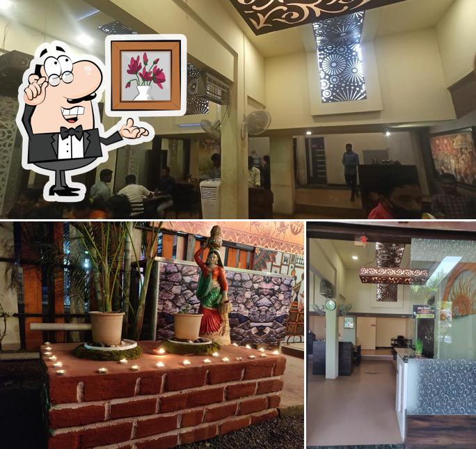 The interior of Hotel Kinara Pure Veg
