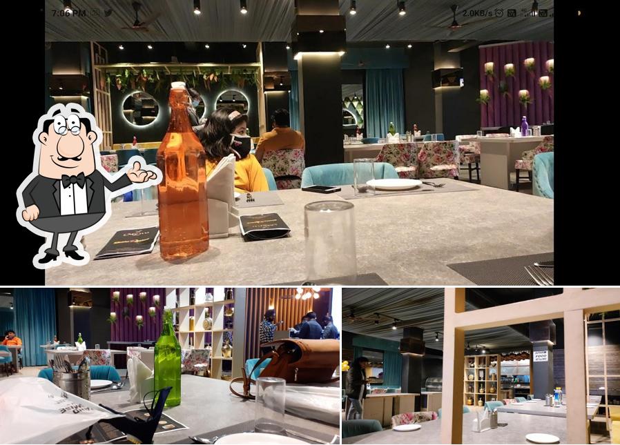 Take a seat at one of the tables at Shahi Rasoi