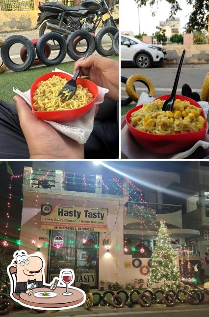 The picture of food and exterior at Hasty Tasty