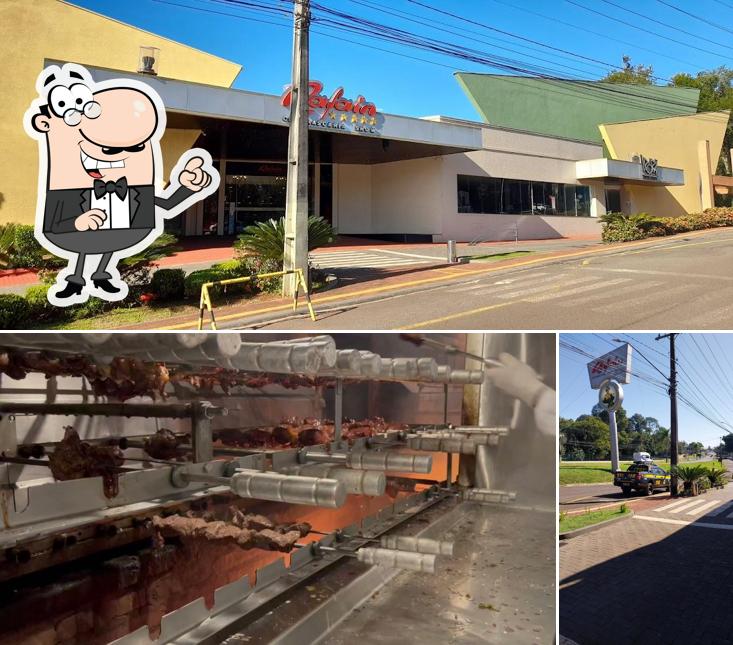 Você pode espairecer no na área externa do Rafain Churrascaria Show