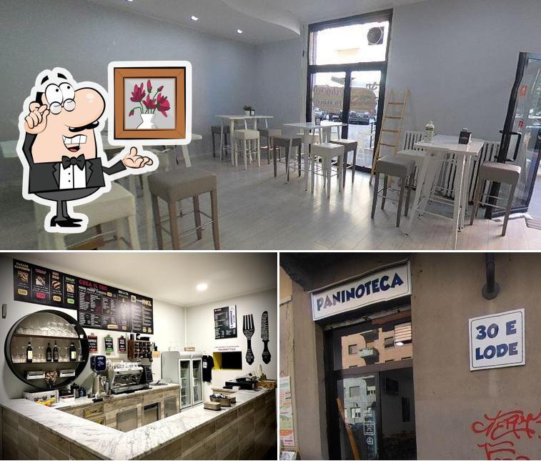 Gli interni di Paninoteca 30 e Lode