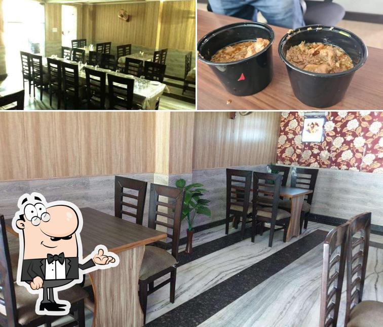 The image of interior and food at AL- Burj Restaurant