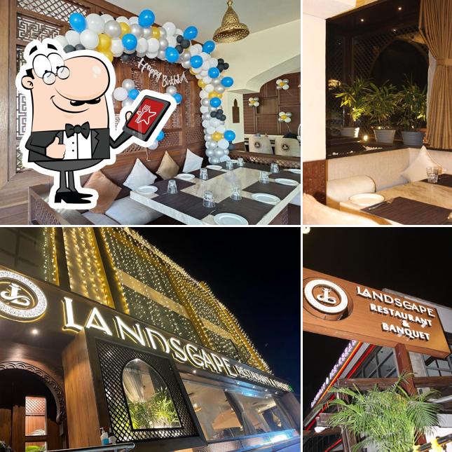 This is the picture displaying exterior and drink at LANDSCAPE RESTAURANT AND BANQUET