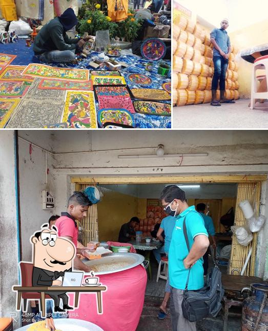 The image of interior and exterior at Haji Shahi Biryani Shop