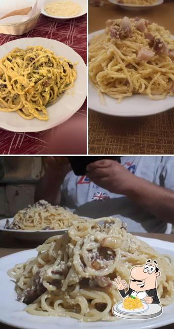 Spaghetti alla carbonara al Ristorante Tre Pini dal Pecco di Bocciero Giuseppe