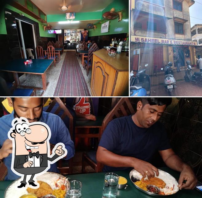 The interior of Saheel Restaurant