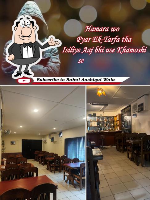 Take a seat at one of the tables at Skylark Bar & Restaurant