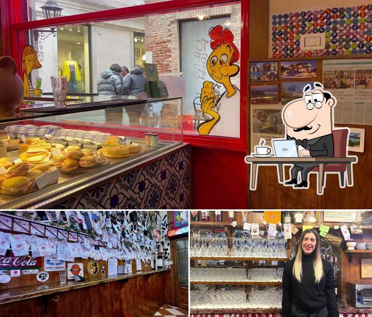 Gli interni di Osteria dalla Gigia