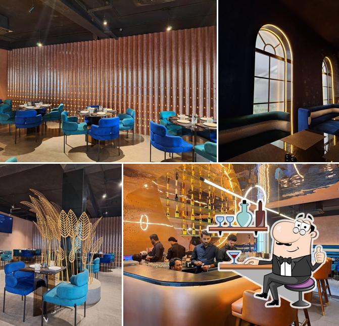 The interior of Blue Plum Multi-Cuisine Restaurant
