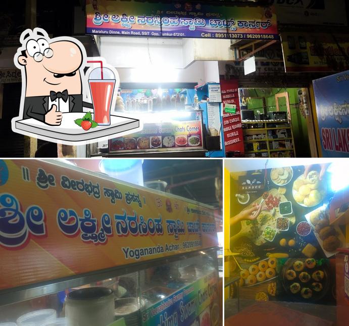 Enjoy a beverage at Shree Lakshmi Narasimha Swami chats corner
