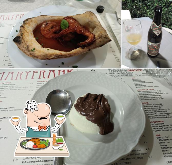 La foto di cibo e birra da Ristorante Pizzeria Maryfrank