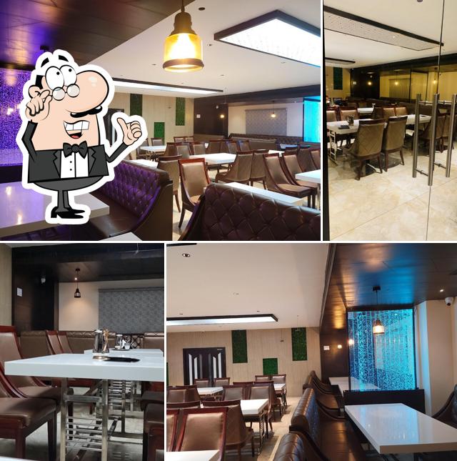 The interior of Hotel Vijaya Amrutha
