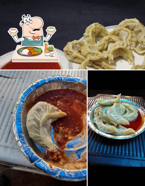 Food at Tamang momos and fast food