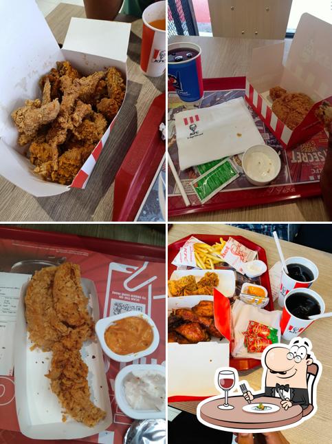 Fried chicken at KFC