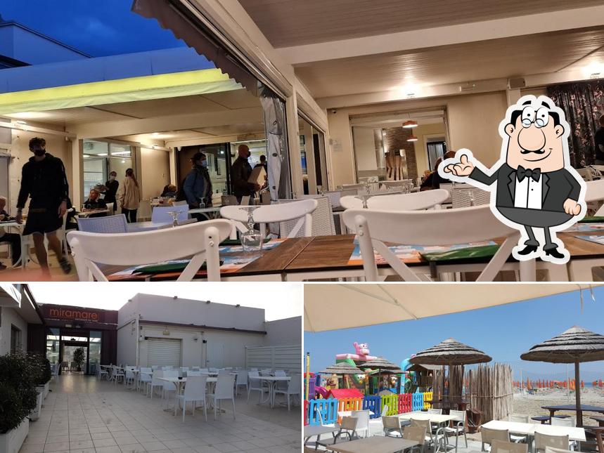 Gli interni di Miramare Ristorante sul Mare