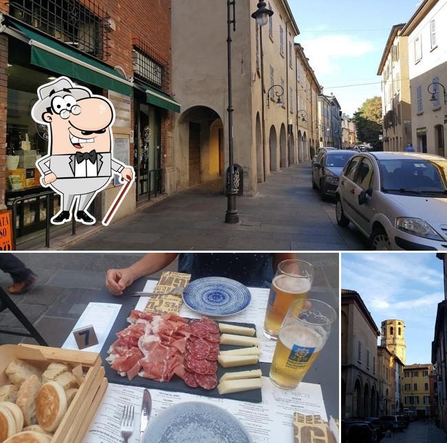 La buteiga taglieri e bicchieri si caratterizza per la esterno e cibo