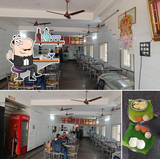 This is the photo showing interior and food at Hotel Anandha Bhavan (Pure Veg Restaurant)