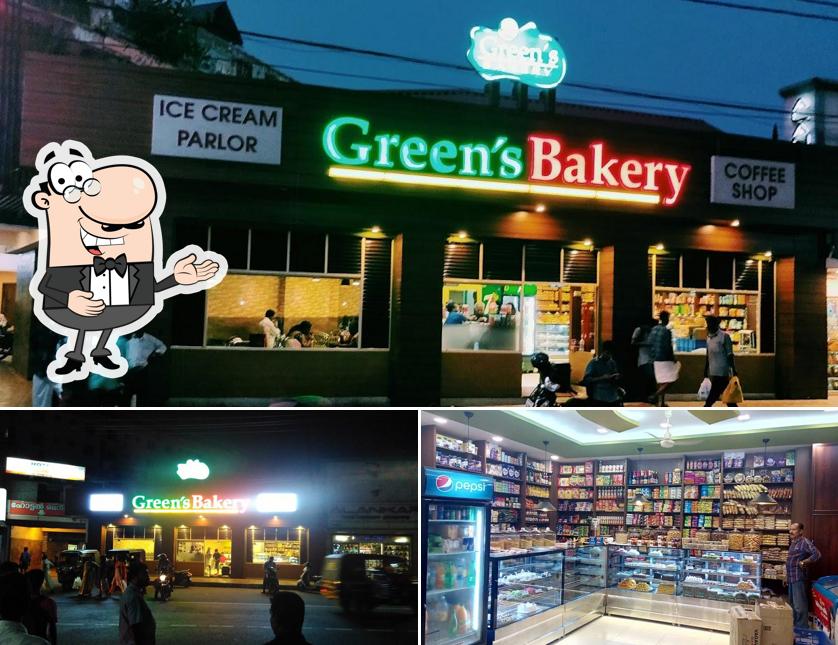 Here's a picture of Green's Bakery